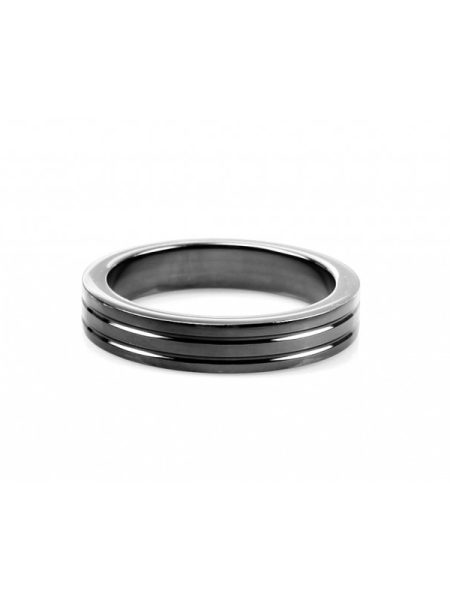 black ribbed cockring 40 mm