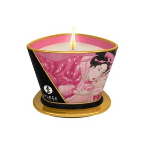 shunga massage candle rose pelats 170 ml