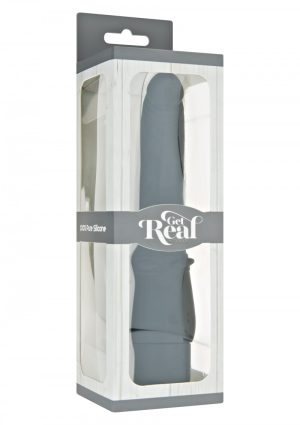 Get Real Classic Smooth Vibrator Dark Skin 8.2 Inch