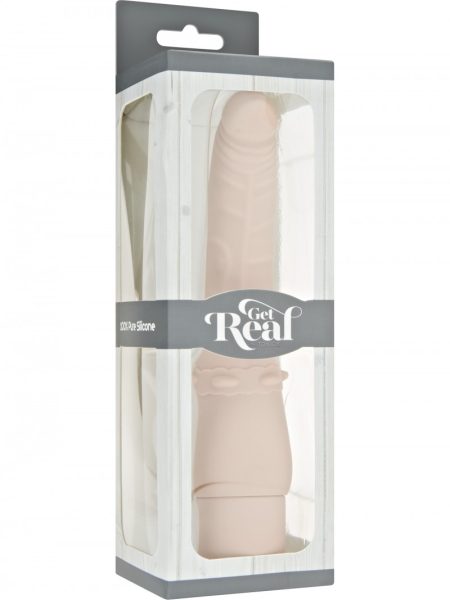 Get Real Vibrator Classic Smooth Light Skin 8.2 Inch