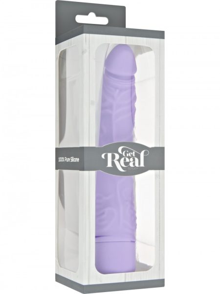 Get Real Classic Slim Vibrator Purple 8.1 Inch