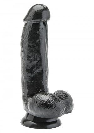 Get Real Dildo 6 inch with Balls Dark - Afbeelding 2