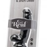 Get Real Dildo 6 inch with Balls Dark