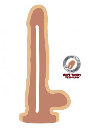 Get Real Dual Density Dildo 8inch Balls Light Skin - Afbeelding 2