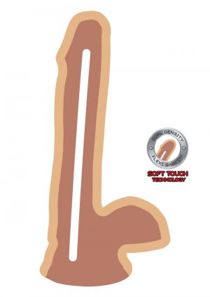 Get Real Dual Density Dildo 6 in. Balls Light Skin - Afbeelding 2