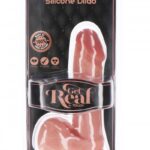 Get Real Silicone Dildo 8 Inch w Balls Light Skin