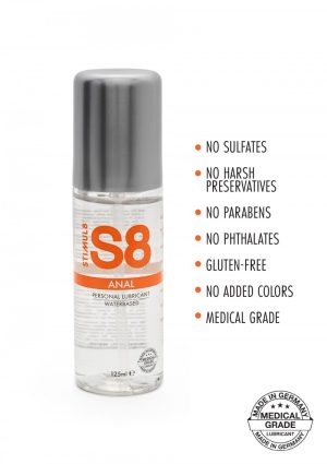 S8 Anal lube 125 ml water based - Afbeelding 2