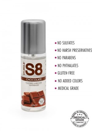 S8 WaterBased Flavored Lube 125ml Chocolate - Afbeelding 2