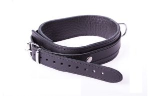 Leren Halsband Basic Black | Kiotos 122