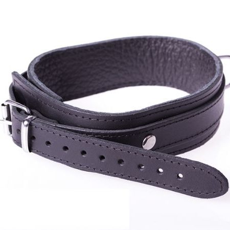 Leren Halsband Basic Black | Kiotos 122