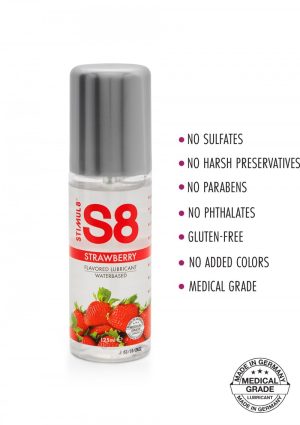 S8 WaterBased Flavored Lube 125ml Strawberry - Afbeelding 2