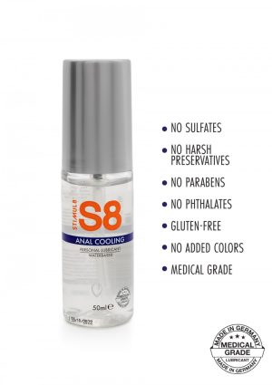 S8 WaterBased Cooling Anal Lube 50ml - Afbeelding 2