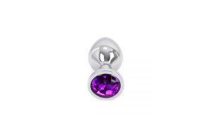 Metalen Buttplug Medium Paars - Afbeelding 2