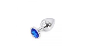 Metalen Buttplug Medium Blauw