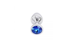 Metalen Buttplug Medium Blauw - Afbeelding 2