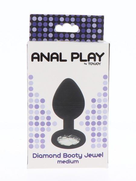 Diamond Booty Jewel Medium Black | Toy Joy