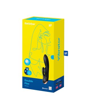 Double Flex Rabbit Vibrator Black | Satisfyer - Afbeelding 3