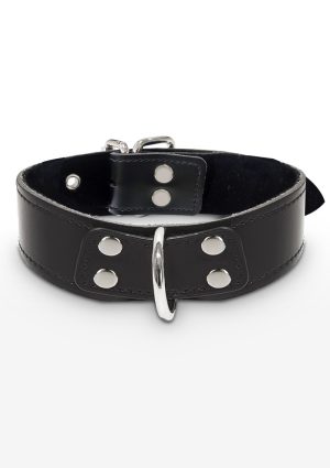 Elegant D-Ring Collar Black | Taboom