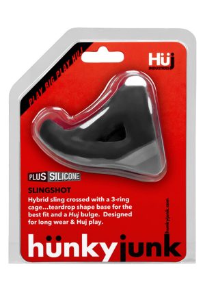 Slingshot Teardrop Cocksling Black | HunkyJunk