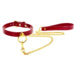 O-Ring Collar and Chain Leash Red | Taboom