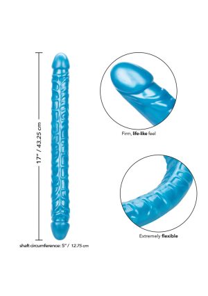 Size Queen Double Dong 17" Blue | Calexotics - Afbeelding 2