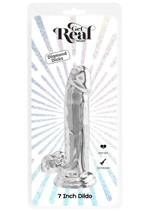 Clear Dildo W. Balls 7 Inch - Afbeelding 2
