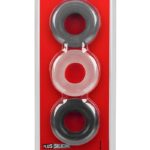 Huj3 Cockring 3 Pack Grey | hunkyJunk