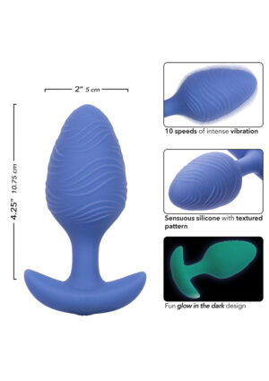 Cheeky Vibrating Glow-In-The-Dark Butt Plug Large - Afbeelding 2