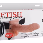 7" Hollow Strap-on Vibrating With Balls
