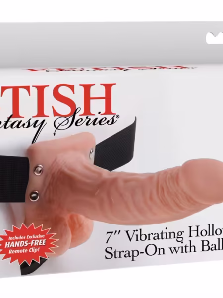 7" Hollow Strap-on Vibrating With Balls