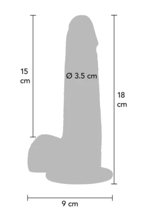 Foreskin Dildo Silicone 18cm - Afbeelding 2