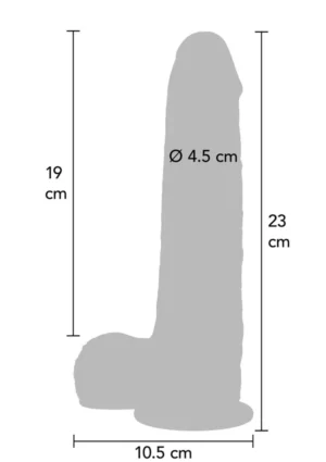 Foreskin Dildo Silicone 23cm - Afbeelding 2