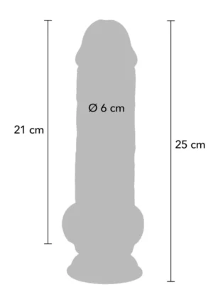 Deluxe Dual Density Thick Dildo 25cm - Afbeelding 3