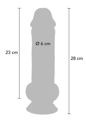 Deluxe Dual Density Thick Dildo 28cm - Afbeelding 3