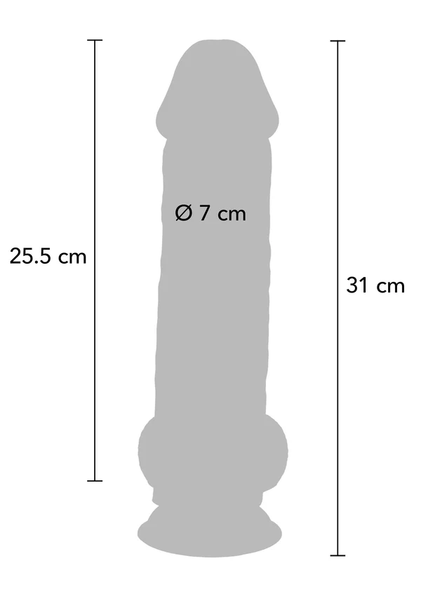 Deluxe Dual Density Thick Dildo 31cm - Afbeelding 3