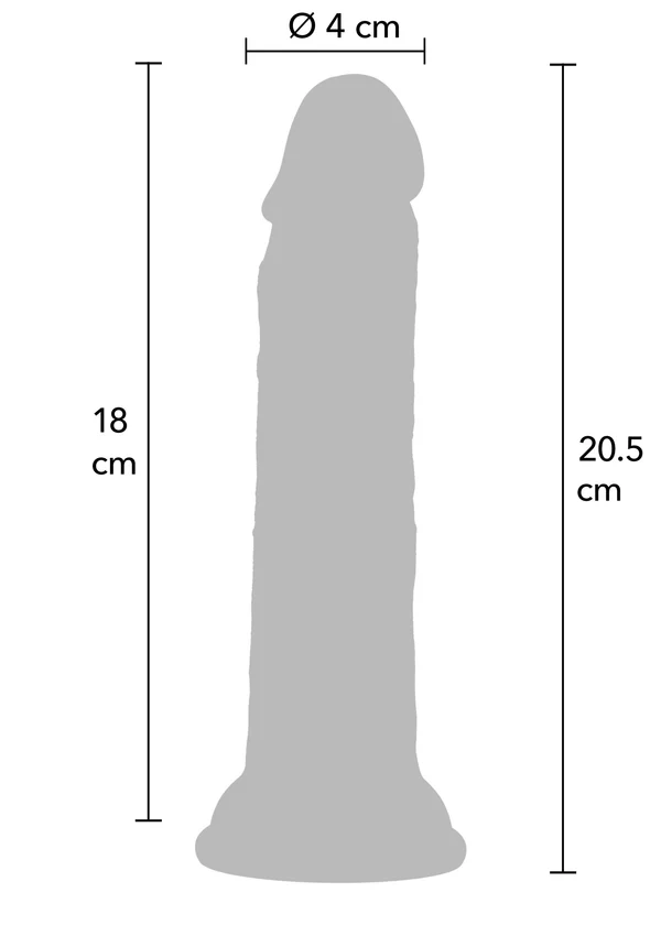 Realistic Dong Liquid Silicone 20,5cm Black - Afbeelding 2