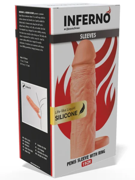 Penis Sleeve Liquid Silicone Ring 15cm