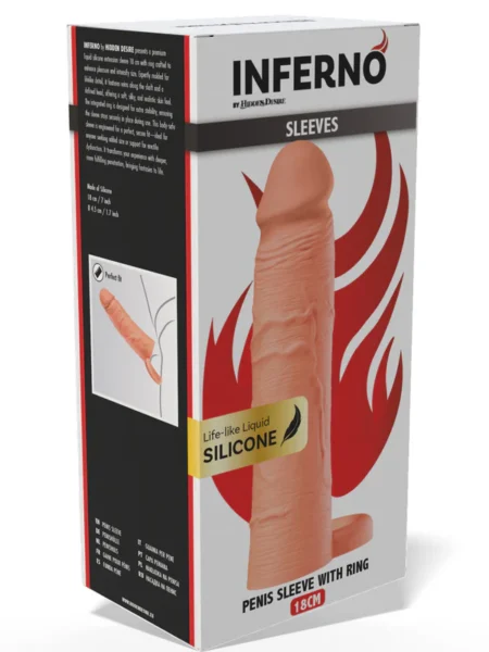 Penis Sleeve Liquid Silicone Ring 18cm