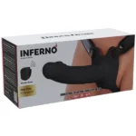 Hollow Strap-on Vibrating 16cm Black