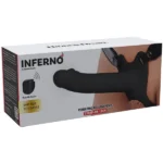 Hollow Strap-on Vibrating 18cm Black
