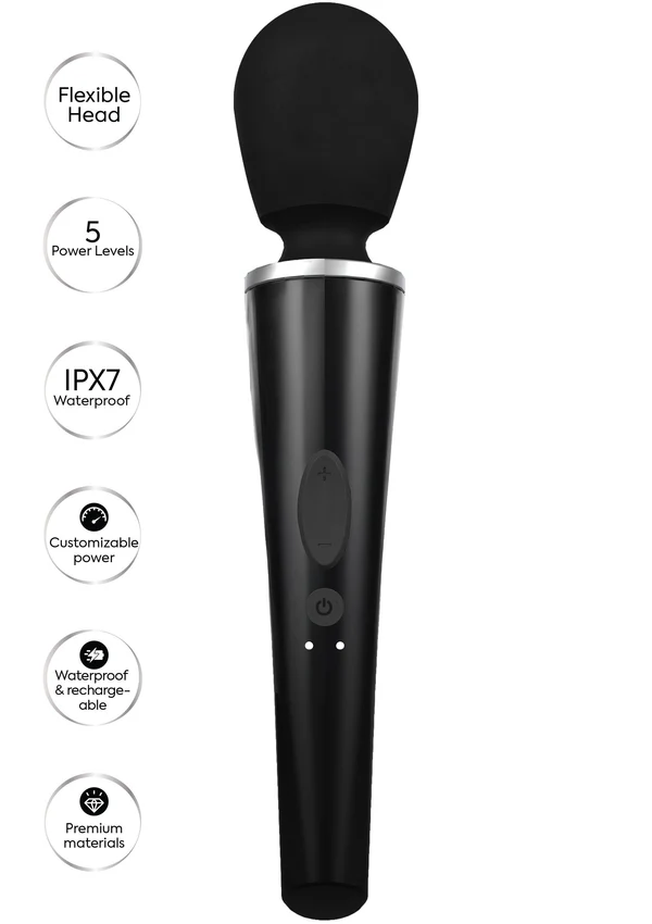 Compact Wand Massager Black - Afbeelding 2