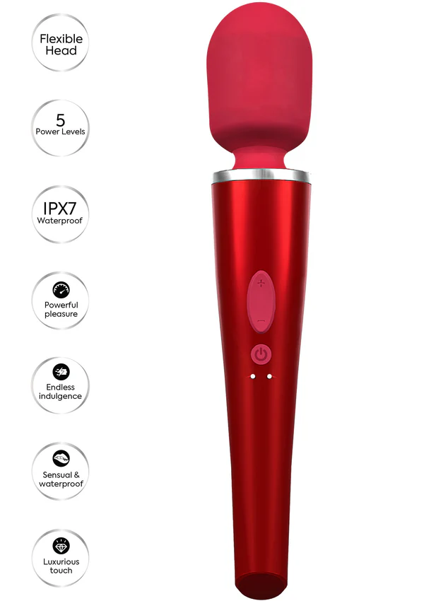 Caresse Pro Wand Massager Red - Afbeelding 4