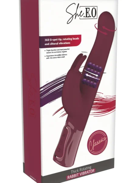 Rotating & Vibrating Thick Rabbit Vibrator