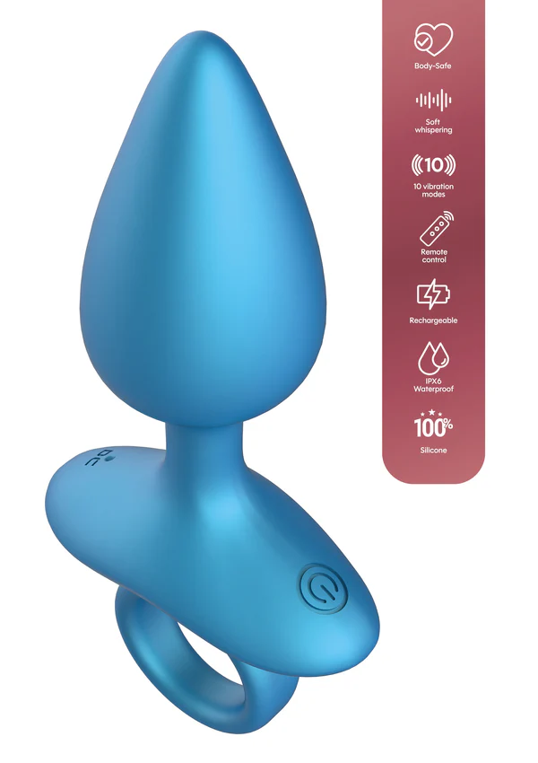 Smooth Anal Plug Vibrating + Remote - Afbeelding 4