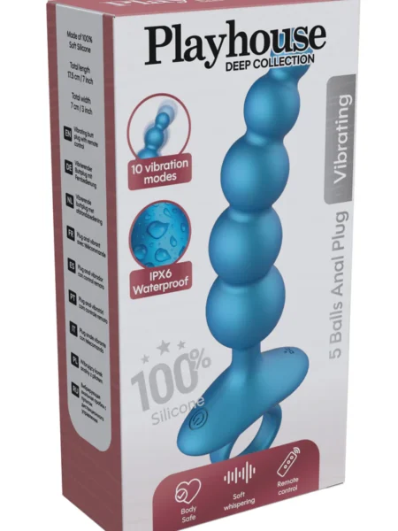 5 Balls Anal Plug Vibrating + Remote